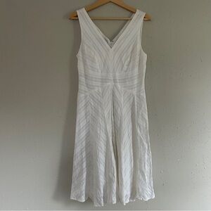 Nine West White Tank Mini Dress Fit N Flare Bridal Neutral Bachelorette 8